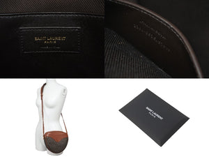 YVES SAINT LAURENT イヴ サンローラン ショルダーバッグ MAL675260-0322 ル・モノグラム ポリウレタン 牛革 美品 中古 57428