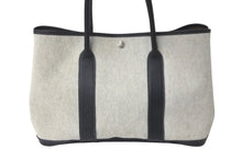 Load image into Gallery viewer, HERMES エルメス ハンドバッグ ガーデンパーティ PM トワルアッシュ グレー ブラック シルバー金具 美品 中古 57016