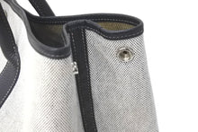 Load image into Gallery viewer, HERMES エルメス ハンドバッグ ガーデンパーティ PM トワルアッシュ グレー ブラック シルバー金具 美品 中古 57016