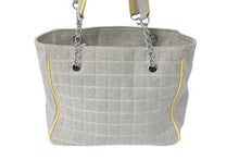 Load image into Gallery viewer, CHANEL シャネル チェーンハンドバッグ カメリア ココマーク No.5 チョコバー パテント キャンバスレザー イエロー 良品 中古 57431