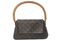 Load image into Gallery viewer, LOUISVUITTON ルイヴィトン ミニルーピング モノグラム ハンドバッグ M51147 M10062 ブラウン ベージュ 美品 中古 57435