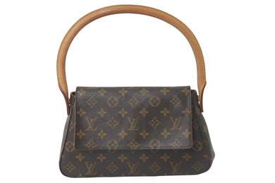 LOUISVUITTON ルイヴィトン ミニルーピング モノグラム ハンドバッグ M51147 M10062 ブラウン ベージュ 美品 中古 57435