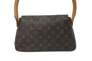 LOUISVUITTON ルイヴィトン ミニルーピング モノグラム ハンドバッグ M51147 M10062 ブラウン ベージュ 美品 中古 57435