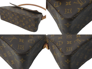 LOUISVUITTON ルイヴィトン ミニルーピング モノグラム ハンドバッグ M51147 M10062 ブラウン ベージュ 美品 中古 57435