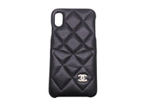 Load image into Gallery viewer, 極美品 CHANEL シャネル マトラッセ キャビアスキン X .XS スマホケース ブラック 28番台 iPhoneケース ココマーク 中古 57439