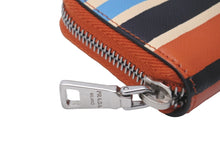 Load image into Gallery viewer, PRADA プラダ コインケース SAFFIANO BAIADE トライアングルロゴ 2MM003 オレンジ マルチカラー シルバー金具 美品 中古 57440