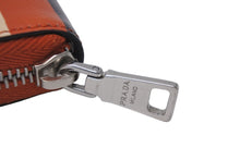 Load image into Gallery viewer, PRADA プラダ コインケース SAFFIANO BAIADE トライアングルロゴ 2MM003 オレンジ マルチカラー シルバー金具 美品 中古 57440