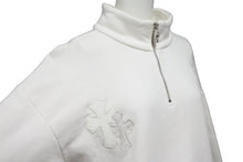 Load image into Gallery viewer, CHROME HEARTS クロムハーツ スウェット Y NOT クロスパッチダガーハーフジップトレーナー ホワイト サイズXS 美品 中古 57441