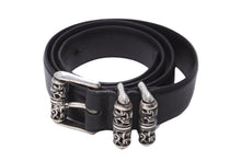 Load image into Gallery viewer, CHROME HEARTS クロムハーツ 3ピース ケルティックローラーベルト レザー シルバ−925 サイズ38 美品 中古 57445