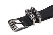 Load image into Gallery viewer, CHROME HEARTS クロムハーツ 3ピース ケルティックローラーベルト レザー シルバ−925 サイズ38 美品 中古 57445