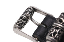 Load image into Gallery viewer, CHROME HEARTS クロムハーツ 3ピース ケルティックローラーベルト レザー シルバ−925 サイズ38 美品 中古 57445