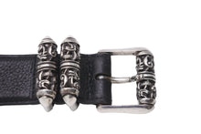 Load image into Gallery viewer, CHROME HEARTS クロムハーツ 3ピース ケルティックローラーベルト レザー シルバ−925 サイズ38 美品 中古 57445