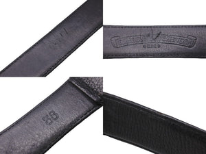 CHROME HEARTS クロムハーツ 3ピース ケルティックローラーベルト レザー シルバ−925 サイズ38 美品 中古 57445