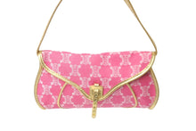 Load image into Gallery viewer, CELINE セリーヌ ショルダーバッグ ワンショルダー マカダム柄 ピンク キャンバス CE00/34 ゴールド金具 美品 中古 57466