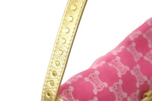 Load image into Gallery viewer, CELINE セリーヌ ショルダーバッグ ワンショルダー マカダム柄 ピンク キャンバス CE00/34 ゴールド金具 美品 中古 57466