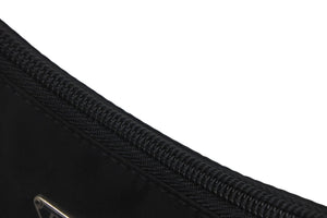 PRADA プラダ ハンドバッグ ワンショルダー MV515 ホーボー ミニバッグ 三角ロゴ ブラック シルバー金具 美品 中古 57470 