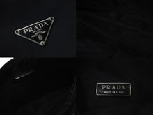 画像をギャラリービューアに読み込む, PRADA プラダ ハンドバッグ ワンショルダー MV515 ホーボー ミニバッグ 三角ロゴ ブラック シルバー金具 美品 中古 57470 