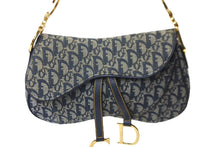 Load image into Gallery viewer, Christian Dior クリスチャンディオール ショルダーバッグ トロッター ダブルサドル ネイビー RU0091 良品 中古 57475