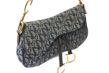 Load image into Gallery viewer, Christian Dior クリスチャンディオール ショルダーバッグ トロッター ダブルサドル ネイビー RU0091 良品 中古 57475