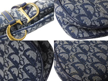 Load image into Gallery viewer, Christian Dior クリスチャンディオール ショルダーバッグ トロッター ダブルサドル ネイビー RU0091 良品 中古 57475