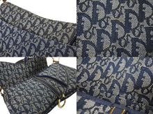 Load image into Gallery viewer, Christian Dior クリスチャンディオール ショルダーバッグ トロッター ダブルサドル ネイビー RU0091 良品 中古 57475
