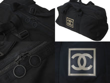 Load image into Gallery viewer, CHANEL シャネル ボストンバッグ 旅行バッグ スポーツライン ココマーク 7番台 2002年 A19976 ナイロン ブラック 美品 中古 57481