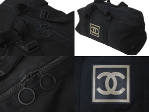 CHANEL シャネル ボストンバッグ 旅行バッグ スポーツライン ココマーク 7番台 2002年 A19976 ナイロン ブラック 美品 中古 57481