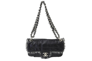 極美品 CHANEL シャネル ショルダーバッグ ラムスキン ココマーク ラムスキン 14番台 シルバー金具 中古 57485