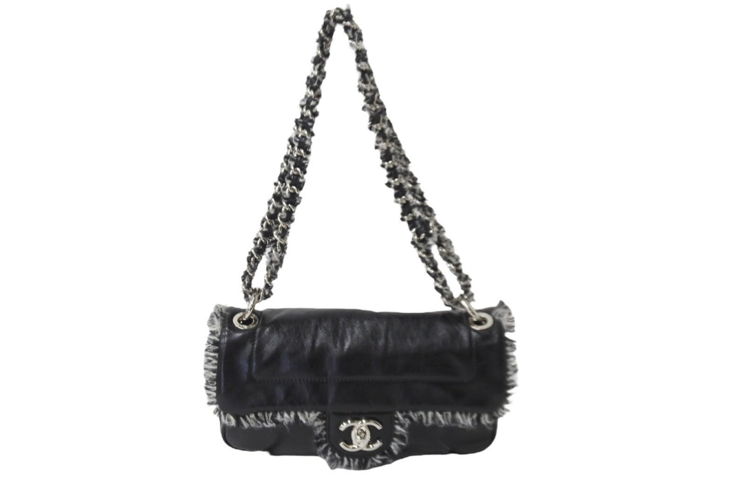 極美品 CHANEL シャネル ショルダーバッグ ラムスキン ココマーク ラムスキン 14番台 シルバー金具 中古 57485
