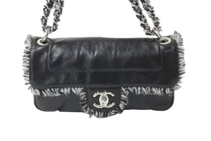 極美品 CHANEL シャネル ショルダーバッグ ラムスキン ココマーク ラムスキン 14番台 シルバー金具 中古 57485