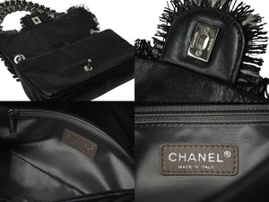 極美品 CHANEL シャネル ショルダーバッグ ラムスキン ココマーク ラムスキン 14番台 シルバー金具 中古 57485