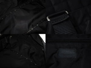 CHANEL シャネル スポーツライン ボストンバッグ ココマーク ナイロン チョコバーステッチ ブラック 10番台 美品 中古 57487