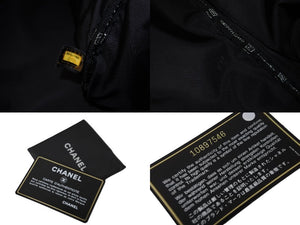 CHANEL シャネル スポーツライン ボストンバッグ ココマーク ナイロン チョコバーステッチ ブラック 10番台 美品 中古 57487