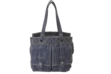 CHANEL シャネル トートバッグ スパークリングデニムトート ココマーク デニム 10番台 ゴールド金具 美品 中古 57489