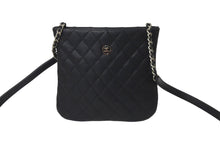 Load image into Gallery viewer, CHANEL シャネル ココマーク ミニショルダーバッグ キルティング 19番台 カーフ ブラック シルバー金具 美品 中古 57491