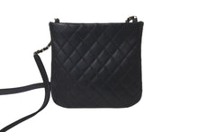 Load image into Gallery viewer, CHANEL シャネル ココマーク ミニショルダーバッグ キルティング 19番台 カーフ ブラック シルバー金具 美品 中古 57491