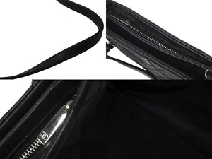 CHANEL シャネル ココマーク ミニショルダーバッグ キルティング 19番台 カーフ ブラック シルバー金具 美品 中古 57491
