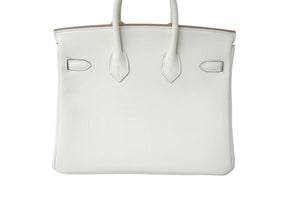 新品未使用 HERMES エルメス ハンドバッグ バーキン25 マッシュルーム シルバー金具 トゴ B刻印 中古 57500