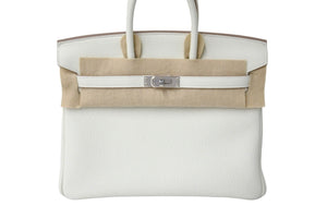 新品未使用 HERMES エルメス ハンドバッグ バーキン25 マッシュルーム シルバー金具 トゴ B刻印 中古 57500