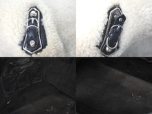 Load image into Gallery viewer, BALENCIAGA バレンシアガ トートバッグ ムートン レザー 671404 バルベススモール ホワイト ブラック シルバー金具 美品 中古 57519