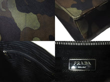 画像をギャラリービューアに読み込む, PRADA プラダ トートバッグ 2WAYトートバッグ カモフラージュ 迷彩 サフィアーノレザー VR0062 美品 中古 57526 