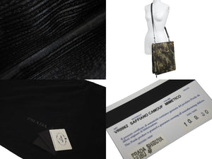 PRADA プラダ トートバッグ 2WAYトートバッグ カモフラージュ 迷彩 サフィアーノレザー VR0062 美品 中古 57526 