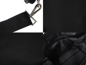 PRADA プラダ トートバッグ 2WAY コミックパッチ トライアングルロゴ ブラック 2VG024 シルバー金具 美品 中古 57528 