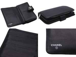 CHANEL シャネル セブルガライン 二つ折り財布 ミドルウォレット キャビアスキン ココマーク 15番台 ブラック 美品 中古 57548