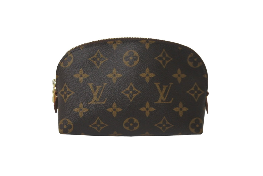 LOUIS VUITTON ルイヴィトン 化粧ポーチ ポシェット・コスメティック PM モノグラム M47515 ゴールド金具 美品 中古 57549