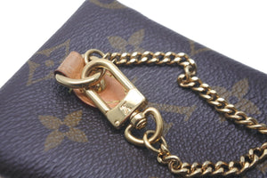 LOUIS VUITTON ルイヴィトン アクセサリーポーチ エテュイ・テレフォンヌMM モノグラム M66546 ゴールド金具 美品 中古 57550