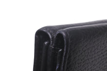 Load image into Gallery viewer, GUCCI グッチ 三つ折り財布 ウォレット 474746 CAO0G 5729 GGマーモント ダブルGロゴ レザー ブラック ゴールド 美品 中古 57552