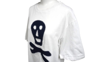 LOEWE ロエベ 半袖Ｔシャツ 18SS スカルパッチ バックロゴ ホワイト コットン サイズM 中古 57559