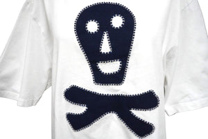 LOEWE ロエベ 半袖Ｔシャツ 18SS スカルパッチ バックロゴ ホワイト コットン サイズM 中古 57559