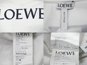 LOEWE ロエベ 半袖Ｔシャツ 18SS スカルパッチ バックロゴ ホワイト コットン サイズM 中古 57559